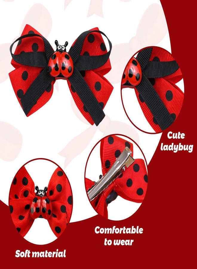 CZFSWT 4PCS Ladybug Hair Clips Set, Lady Bug Accessories, Bug Hair Clips for Girls and Women, Suitable for Parties, School and Daily Wear - Image 3
